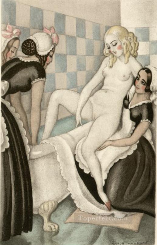 bath Gerda Wegener Erotic Adult Oil Paintings